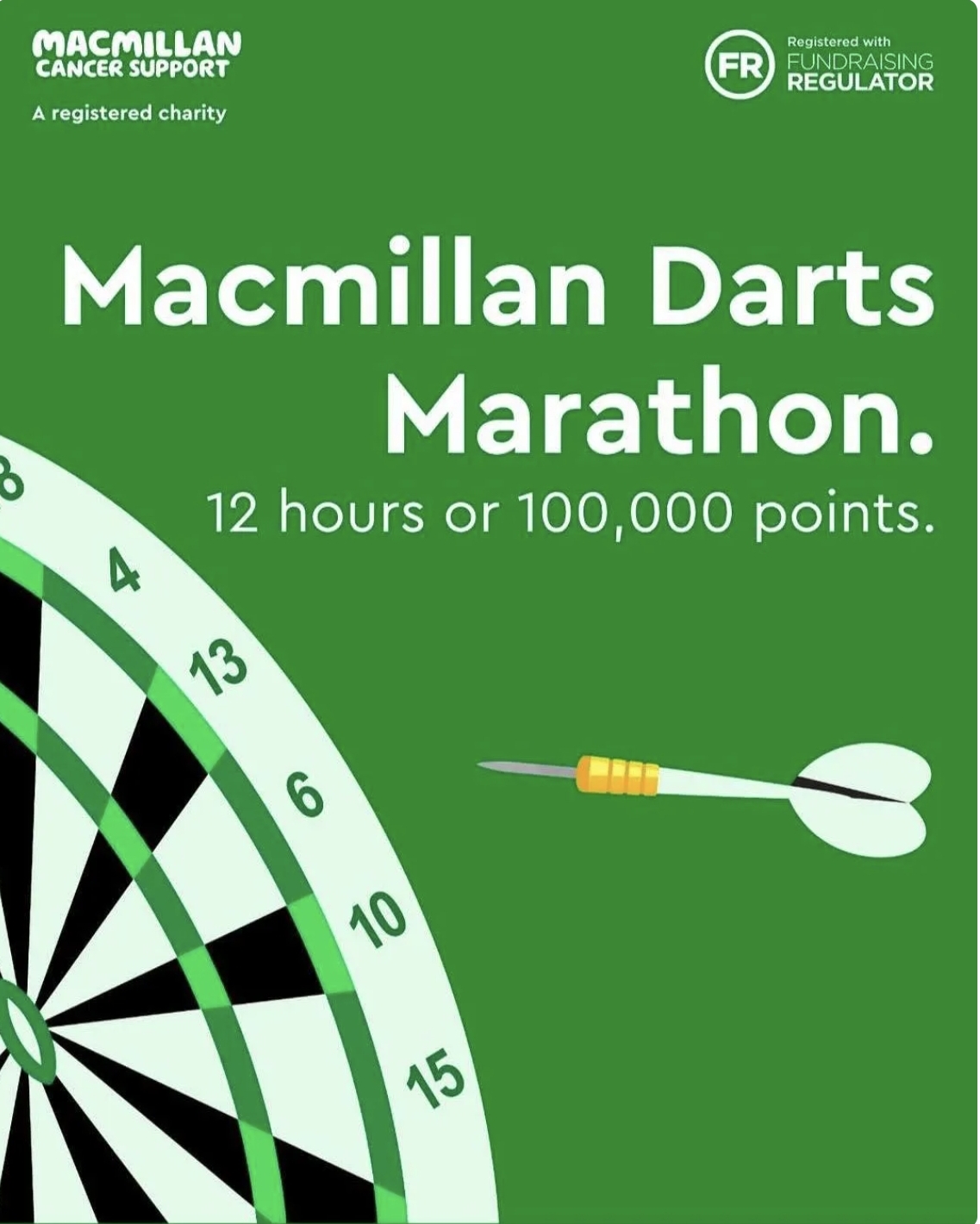 Macmillan Darts Marathon